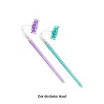 Kit 12 Canetas Gel 0.7mm Com Carimbo Escrita Azul Sortidas
