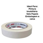Kit 5 Rolos Fita Crepe 24x50 Fácil Remoção Uso Profissional