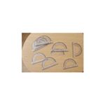Kit 10 Transferidores Premium 180 Graus Cristal Transparente Escolar