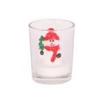 Castical Copo Vidro Vela Decorativa Natal Decoração Enfeite 7cm Sortida