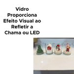 Castical Copo Vidro Vela Decorativa Natal Decoração Enfeite 7cm Sortida