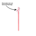 Kit 4 Canetas Gel Apagáveis Flamingo Azul Ponta Fina