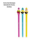 Kit 12 Canetas Gel Apagáveis Donuts 0.7mm Azul Ponta Fina Escolar Escritório Estudos