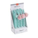 Kit 12 Canetas Gel Apagáveis 0.7mm Azul Ponta Fina Estampas Sortidas Escolar Estudos