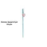 Kit 12 Canetas Gel Apagáveis 0.7mm Azul Ponta Fina Estampas Sortidas Escolar Estudos