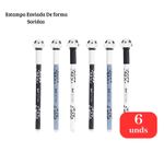Kit 6 Canetas Gel Apagáveis Azul 0.7mm Escolar Faculdade Sortidas