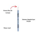 Kit 6 Canetas Gel Apagáveis Azul 0.7mm Escolar Faculdade Sortidas