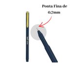 Caneta Slim Detalhes Dourados Com Clip Elegante Para Pendurar