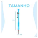 Kit 12 Lapiseiras Cristal 2.0mm Coloridas com Apontador de Mina Sortidas