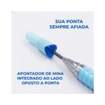 Kit 12 Lapiseiras Cristal 2.0mm Coloridas com Apontador de Mina Sortidas