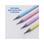 Kit 12 Lapiseiras Cristal 2.0mm Coloridas com Apontador de Mina Sortidas