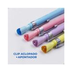 Kit 12 Lapiseiras Cristal 2.0mm Coloridas com Apontador de Mina Sortidas
