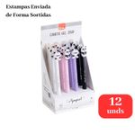 Kit 12 Canetas Gel Apagáveis Panda 0.7mm Azul Ponta Fina Escolar
