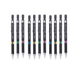 Kit 11 Lapiseiras 0.7mm Carbon Grip com Borracha Clip Removível Sortidas