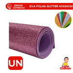 Folha EVA Glitter 40x60 Colorida  Escola Artesanato e Decoração Para Festas