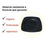 Kit 4 Pratos Quadrado Fundos + 4 Copos 300ml Plástico PP Coloridos