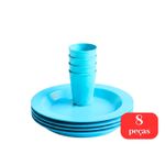 Kit Prato Com Copo Plastico Infantil Para Transição Alimentar Prato Para Crianças Não Quebra Com Copo
