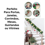 Festão Aramado Galhos Verde Cru Enfeite de Natal Rattan Decoração Natalina Ambientes Diversos 180cm