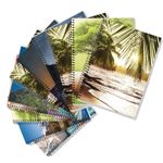 Kit 10 Cadernos Pequenos 1/4 Flexível 96 Folhas Sortidos Escolar