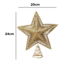 Estrela Ponta De Arvore De Natal Com Brilho Ponteira de Arvore Decoração De Natal