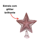 Estrela Ponta De Arvore De Natal Com Brilho Ponteira de Arvore Decoração De Natal