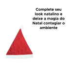 Gorro De Papai Noel De Feltro Vermelho Touca Elegância De Natal