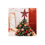 Estrela Ponteira Com Glitter Enfeite Natalino Árvore De Natal 20cm