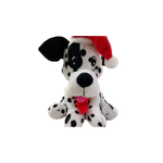 Cachorro De Pelucia Para Decoração De Natal Enfeite Natalino Gorro De Papai Noel