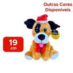 Cachorro De Pelucia Para Decoração De Natal Enfeite Natalino Gorro De Papai Noel