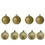 Kit Com 9 Bolas De Natal Gliter Lisa Fosca Enfeite Árvore 6cm Decoração