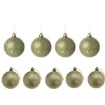 Kit Com 9 Bolas De Natal Gliter Lisa Fosca Enfeite Árvore 6cm Decoração