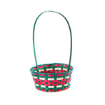 Cesta de Natal Bambu Feliz Natal 43x26cm Decoração de Mesa e Ceia