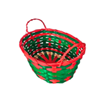 Cesta de Natal Bambu Feliz Natal 23x18x10cm Para Decoração De Mesa Vespera De Natal