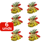 Kit 6 Enfeites Sino Dourado Decoração De Natal Decorativo Para Árvore Natalina