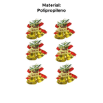 Kit 6 Enfeites Sino Dourado Decoração De Natal Decorativo Para Árvore Natalina