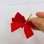 Kit 12 Laços Vermelho 5,5cm Enfeite Natalino Decoração Árvore de Natal