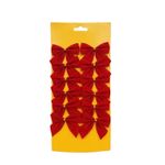 Kit 12 Laços Vermelho 5,5cm Enfeite Natalino Decoração Árvore de Natal