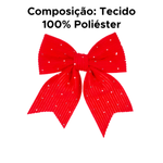 Kit Laços De Natal Com 2 Unidades Enfeite Decoração Natalina Pendura Árvores De Natal Parede 15cm