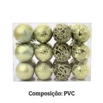 Kit Com 24 Bolas De Natal Decorada Luxo Decoração Enfeites De Natalino Para Árvore