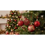 Kit Com 24 Bolas De Natal Decorada Luxo Decoração Enfeites De Natalino Para Árvore