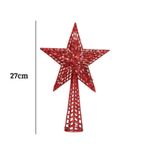 Ponteira Árvore de Natal Estrela 18x27cm Enfeite Natalino