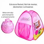 Barraca Com Bolinhas Toca Cabana Infantil Dobravel Princesa Encantada