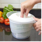 Centrífuga Seca Salada Manual Grande 2,8 Litros Secadora de Verduras Saladas e Folhas Prática
