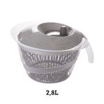 Centrífuga Seca Salada Manual Grande 2,8 Litros Secadora de Verduras Saladas e Folhas Prática