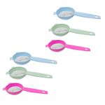 Kit 6 Peneiras Plásticas 17cm Cozinha Coador Alimentos Sortidas