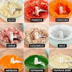 Mini Processador De Alimentos Manual 500ml 3 Lâminas Triturador Alho
