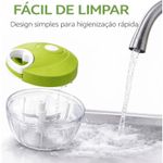 Mini Processador De Alimentos Manual 500ml 3 Lâminas Triturador Alho