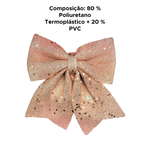 Laços De Natal Decoração Natalina Com Glitter E Estrelas 20cmx24cm