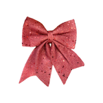 Laços De Natal Decoração Natalina Com Glitter E Estrelas 20cmx24cm