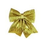 Laços De Natal Decoração Natalina Com Glitter E Estrelas 20cmx24cm